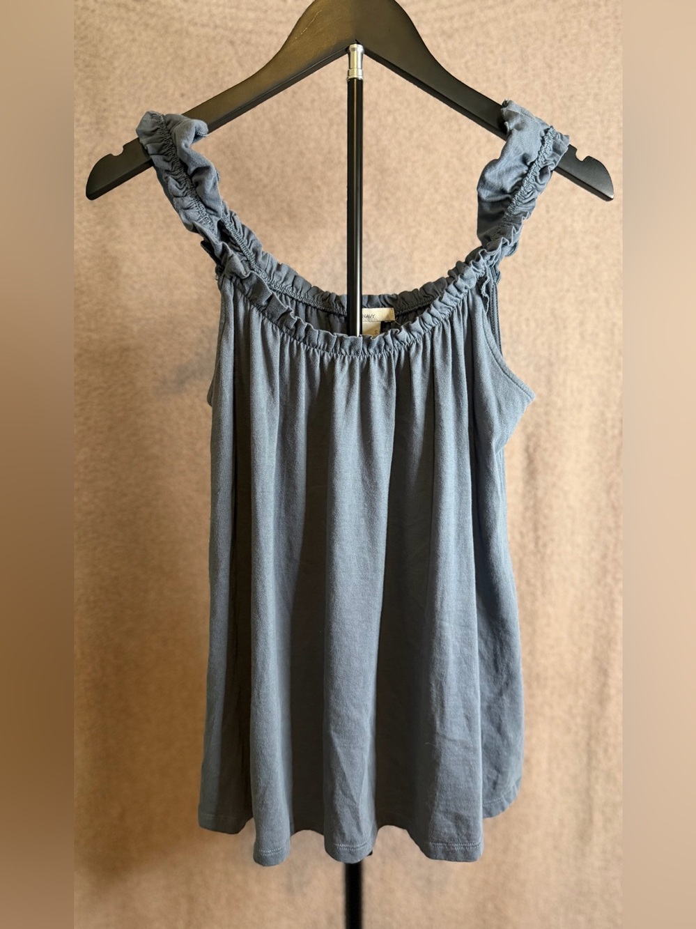 Old Navy Women’s Small Blue Ruffle Strap Tank Top Swing Blouse